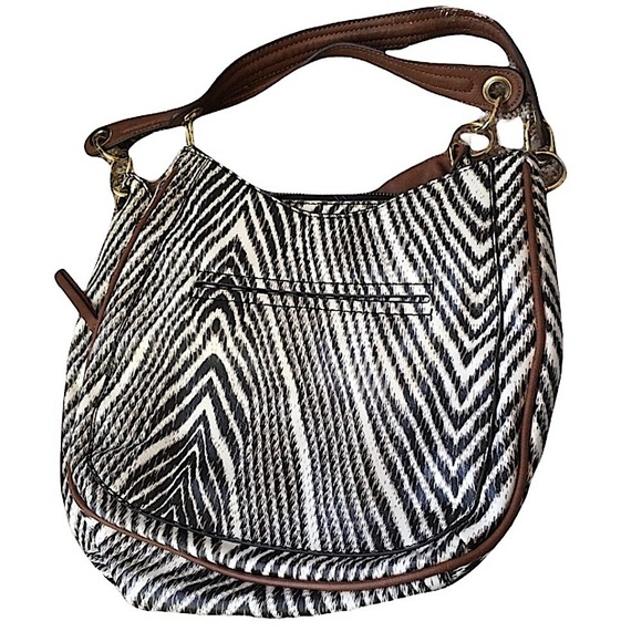 LIZ CLAIBORNE Women’s Black White and Tan Purse - Picture 2 of 11